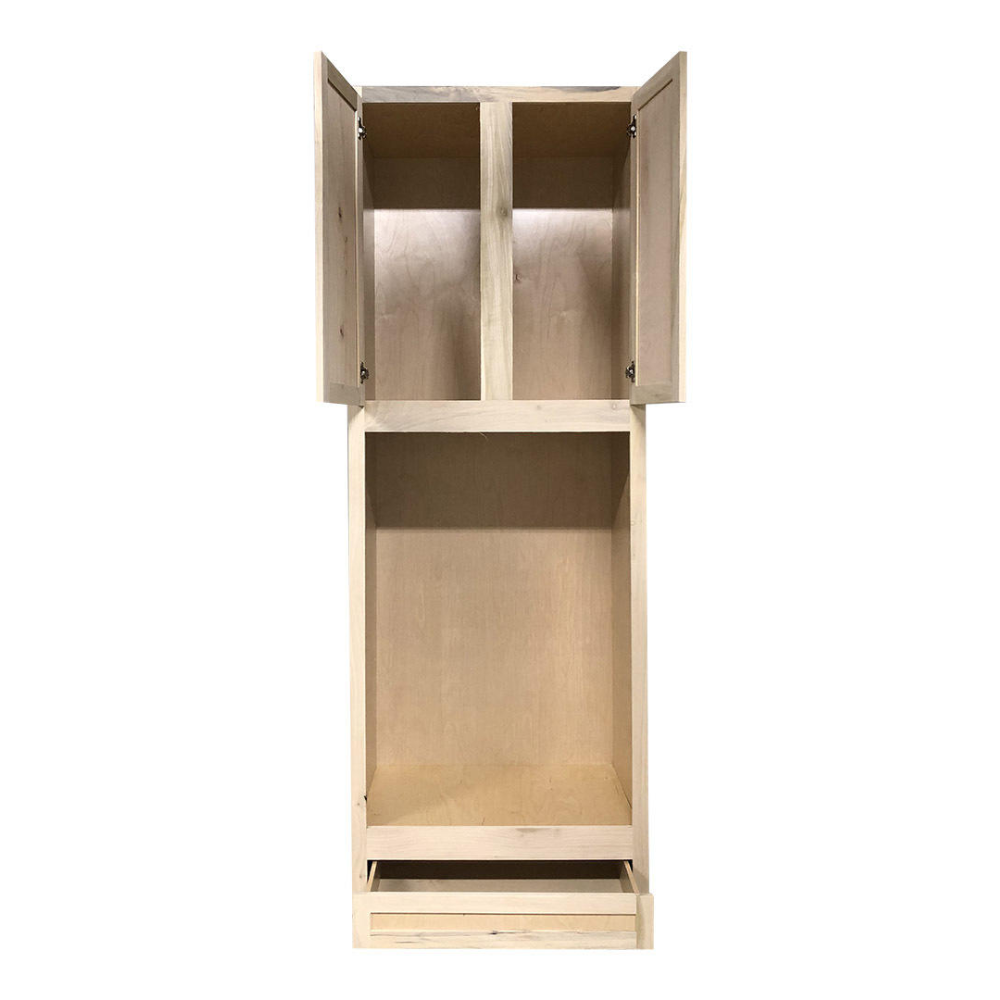 8' Double Oven Kitchen Cabinet | Unfinished Poplar | Shaker Style | 33"